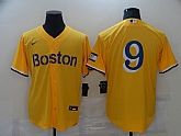 Red Sox 9 Gold Nike 2021 City Connect Replica Player Cool Base Jersey,baseball caps,new era cap wholesale,wholesale hats